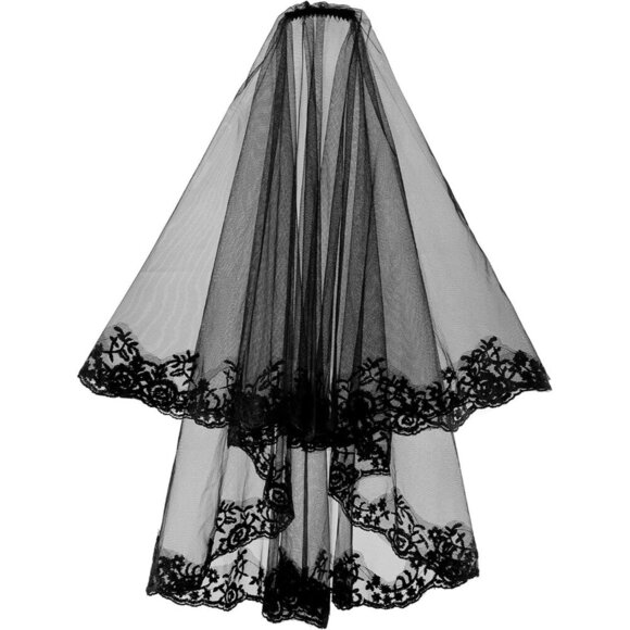 Women Mesh Veil Black Bridal Birdcage Short Wedding Face Veil with Clip